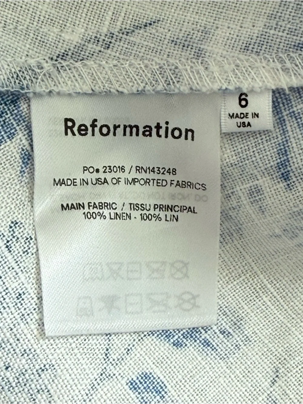 Reformation Blue Toile Spaulding Dress - Picture 12 of 12